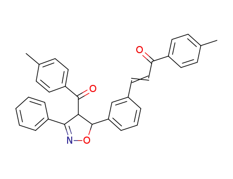 2-Propen-1-one,
3-[3-[4,5-dihydro-4-(4-methylbenzoyl)-3-phenyl-5-isoxazolyl]phenyl]-1-(4
-methylphenyl)-