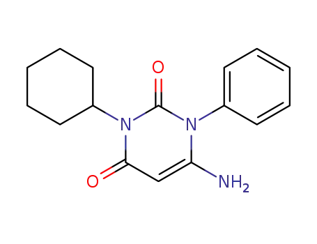 2,4(1H,3H)-Pyrimidinedione, 6-amino-3-cyclohexyl-1-phenyl-