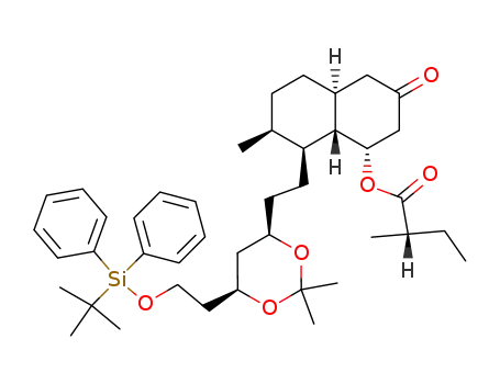 (S)-2-Methyl-butyric acid (1S,4aS,7S,8S,8aS)-8-(2-{(4R,6S)-6-[2-(tert-butyl-diphenyl-silanyloxy)-ethyl]-2,2-dimethyl-[1,3]dioxan-4-yl}-ethyl)-7-methyl-3-oxo-decahydro-naphthalen-1-yl ester