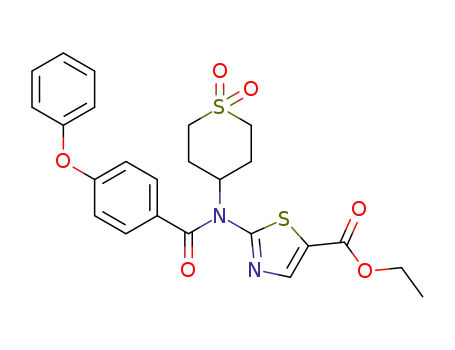 5-Thiazolecarboxylic acid,
2-[(4-phenoxybenzoyl)(tetrahydro-1,1-dioxido-2H-thiopyran-4-yl)amino]-
, ethyl ester
