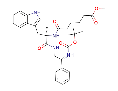 methyl <R-(R*,R*)>-6-<<2-<<2-<<(1,1-dimethylethoxy)carbonyl>amino>-2-phenylethyl>amino>-1-(1H-indol-3-ylmethyl)-1-methyl-2-oxoethyl>amino>-6-oxohexanoate