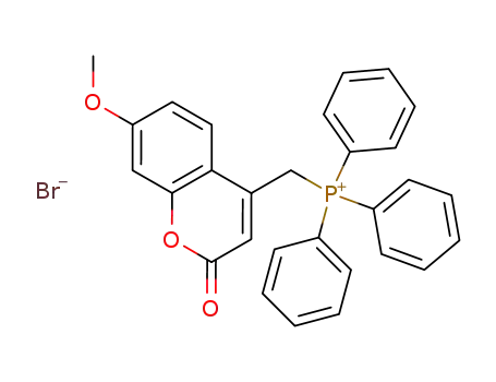 Molecular Structure of 75671-19-1 (((7-methoxy-2-oxo-2H-1-benzopyran-4-yl)methyl)triphenylphosphonium bromide)