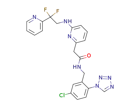 2-[6-(2,2-difluoro-2-pyridin-2-yl-ethylamino)-pyridin-2-yl]-N-(5-chloro-2-tetrazol-1-yl-benzyl)-acetamide