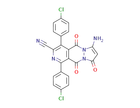 7-amino-1,4-bis(4-chlorophenyl)-5,6,8,9,10,11-hexahydro-5,9,11-trioxopyrazolo-[1,2-a]pyrido[3,4-d]pyridazine-3-carbonitrile