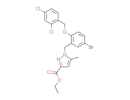 ethyl 1-[(5-bromo-2-{[(2,4-dichlorophenyl)methyl]oxy}phenyl)methyl]-5-methyl-1H-pyrazole-3-carboxylate