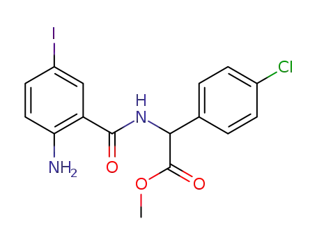 (2-amino-5-iodo-benzoylamino)-(4-chloro-phenyl)-acetic acid methyl ester