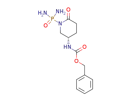 Carbamic acid, [(3S)-1-(diaminophosphinyl)-6-oxo-3-piperidinyl]-,
phenylmethyl ester