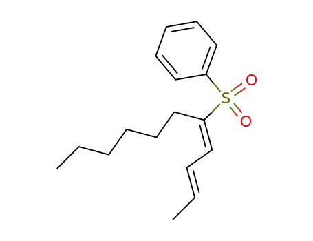 Molecular Structure of 112464-03-6 (Benzene, [[1-(2-butenylidene)heptyl]sulfonyl]-, (E,E)-)