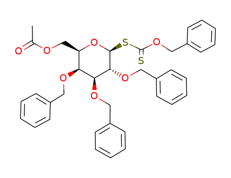 6-O-acetyl-2,3,4-tri-O-benzyl-β-D-galactopyranosyl benzylxanthate