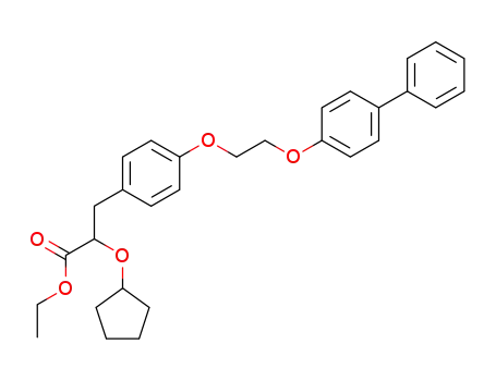 3-{4-[2-(biphenyl-4-yloxy)-ethoxy]-phenyl}-2-cyclopentyloxy-propionic acid ethyl ester