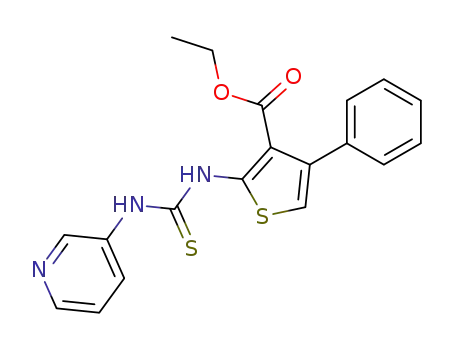 4-phenyl-2-(3-pyridin-3-yl-thioureido)-thiophene-3-carboxylic acid ethyl ester