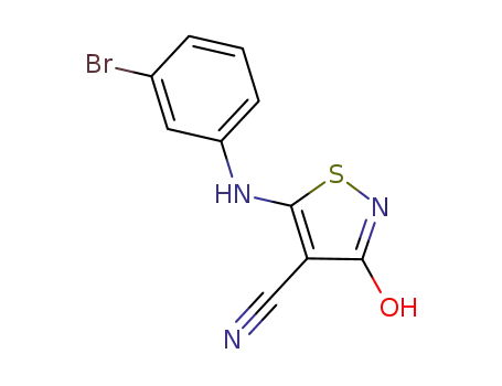4-Isothiazolecarbonitrile, 5-[(3-bromophenyl)amino]-2,3-dihydro-3-oxo-