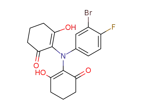 3-bromo-4-fluoro-[bis-(2-hydroxy-6-oxo-cyclohex-1-enyl)-amino]-benzene