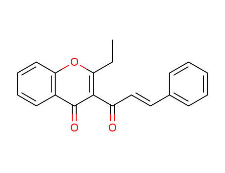 Molecular Structure of 864433-75-0 (2-Ethyl-3-[(E)-(3-phenyl-acryloyl)]-chromen-4-one)