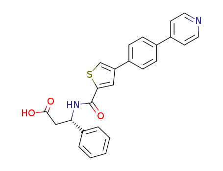 (R)-3-PHENYL-3-([4-(4-PYRIDIN-4-YL-PHENYL)-THIOPHENE-2-CARBONYL]-AMINO)-PROPIONIC ACID
