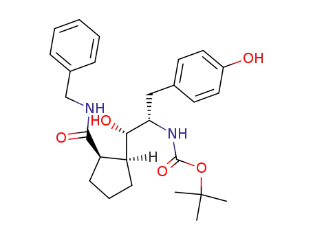 [(1S,2S)-2-((1S,2R)-2-Benzylcarbamoyl-cyclopentyl)-2-hydroxy-1-(4-hydroxy-benzyl)-ethyl]-carbamic acid tert-butyl ester