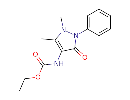 Molecular Structure of 10077-97-1 (ethyl (1,5-dimethyl-3-oxo-2-phenyl-2,3-dihydro-1H-pyrazol-4-yl)carbamate)