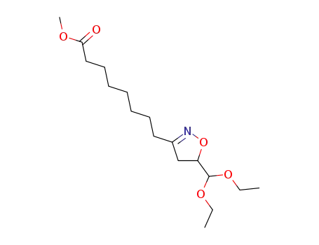 3-Isoxazoleoctanoic acid, 5-(diethoxymethyl)-4,5-dihydro-, methyl ester