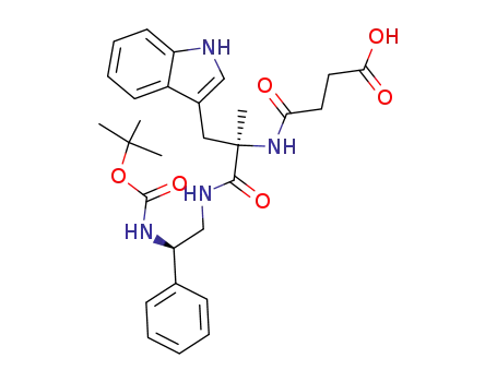<R-(R*,R*)>-4-<<2-<<2-<<(1,1-dimethylethoxy)carbonyl>amino>-2-phenylethyl>amino>-1-(1H-indol-3-ylmethyl)-1-methyl-2-oxoethyl>amino>-4-oxobutanoic acid