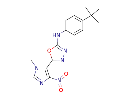 1,3,4-Oxadiazol-2-amine,
N-[4-(1,1-dimethylethyl)phenyl]-5-(1-methyl-4-nitro-1H-imidazol-5-yl)-