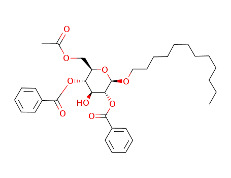 lauryl 6-O-acetyl-2,4-di-O-benzoyl-β-D-glucopyranoside
