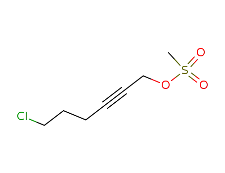 Molecular Structure of 89845-06-7 (2-Hexyn-1-ol, 6-chloro-, methanesulfonate)