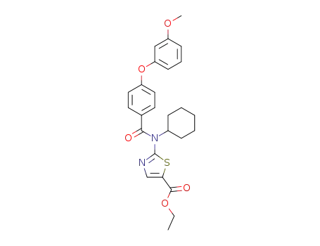 5-Thiazolecarboxylic acid,
2-[cyclohexyl[4-(3-methoxyphenoxy)benzoyl]amino]-, ethyl ester