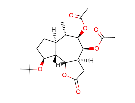 Acetic acid (3aS,4S,5R,6S,6aS,9S,9aS,9bS)-5-acetoxy-9-tert-butoxy-6,9a-dimethyl-2-oxo-dodecahydro-azuleno[4,5-b]furan-4-yl ester