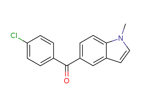 Molecular Structure of 881006-12-8 (Methanone, (4-chlorophenyl)(1-methyl-1H-indol-5-yl)-)