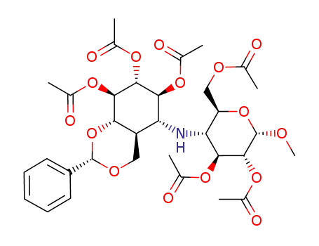 Acetic acid (2S,4aS,5R,6S,7R,8R,8aS)-7,8-diacetoxy-5-((2S,3R,4S,5R,6S)-4,5-diacetoxy-2-acetoxymethyl-6-methoxy-tetrahydro-pyran-3-ylamino)-2-phenyl-hexahydro-benzo[1,3]dioxin-6-yl ester
