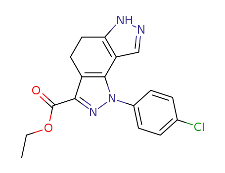 1-(4-chloro-phenyl)-1,4,5,6-tetrahydro-1,2,6,7-tetraaza-<i>as</i>-indacene-3-carboxylic acid ethyl ester