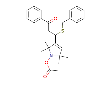 1-Acetyl-3-(1-benzylthio-3-oxo-3-phenylpropyl)-2,5-dihydro-2,2,5,5-tetramethyl-1H-pyrrole