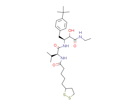 5-[1,2]Dithiolan-3-yl-pentanoic acid {(S)-1-[(S)-1-(4-tert-butyl-benzyl)-2-ethylcarbamoyl-2-hydroxy-ethylcarbamoyl]-2-methyl-propyl}-amide