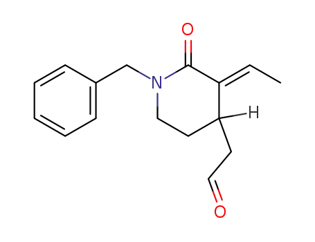 (4R*)-N-benzyl-3(E)-ethylideno-4-(2-oxo-ethyl)piperidine-2-one