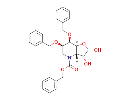 (3R,3aS,6R,7R,7aS)-6,7-Bis-benzyloxy-2,3-dihydroxy-hexahydro-furo[3,2-b]pyridine-4-carboxylic acid benzyl ester