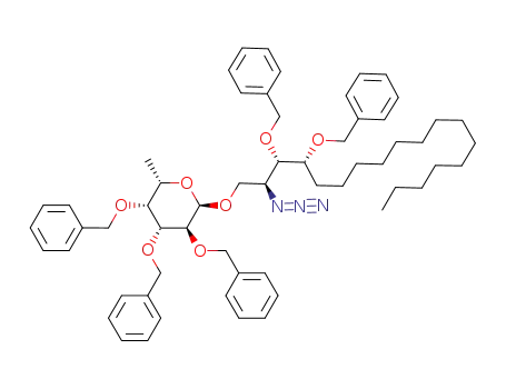 (2R,3S,4R,5R,6S)-2-((2S,3S,4R)-2-Azido-3,4-bis-benzyloxy-octadecyloxy)-3,4,5-tris-benzyloxy-6-methyl-tetrahydro-pyran