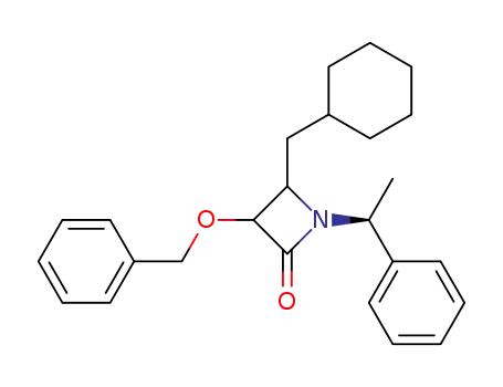 3-benzyloxy-4-cyclohexylmethyl-1-<(S)-1-phenylethyl>-2-azetidinone