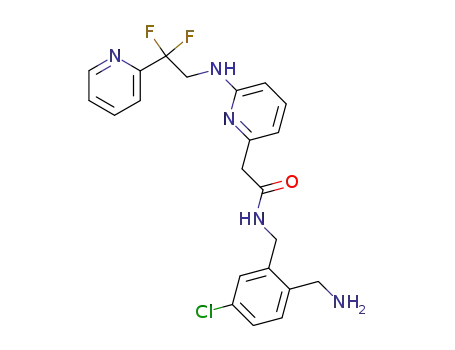 2-[6-(2,2-difluoro-2-pyridin-2-yl-ethylamino)-pyridin-2-yl]-N-(2-aminomethyl-5-chloro-benzyl)-acetamide