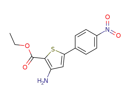 Molecular Structure of 91077-00-8 (ETHYL 3-AMINO-5-(4-NITROPHENYL)THIOPHEN&)
