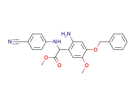 methyl (RS)-(2-amino-4-benzyloxy-5-methoxy-phenyl)-(4-cyano-phenylamino)-acetate