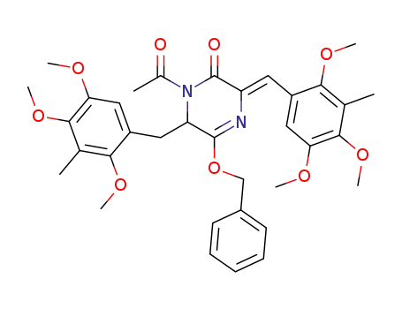 (Z)-1-acetyl-5-benzyloxy-6-(2,4,5-trimethoxy-3-methylphenylmethyl)-3-(2,4,5-trimethoxy-3-methylphenylmethylene)-1,2,3,6-tetrahydropyrazin-2-one