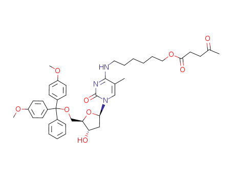 4-Oxo-pentanoic acid 6-(1-{(2R,4S,5R)-5-[bis-(4-methoxy-phenyl)-phenyl-methoxymethyl]-4-hydroxy-tetrahydro-furan-2-yl}-5-methyl-2-oxo-1,2-dihydro-pyrimidin-4-ylamino)-hexyl ester