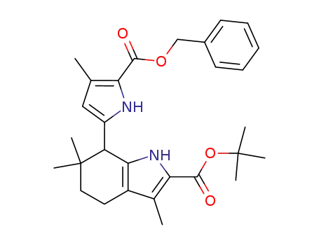 tert-butyl 7-(5-benzyloxycarbonyl-4-methyl-2-pyrrolyl)-3,6,6-trimethyl-4,5,6,7-tetrahydro-1H-indole-2-carboxylate