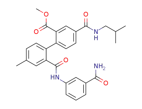 2'-(3-carbamoyl-phenylcarbamoyl)-4-isobutylcarbamoyl-4'-methyl-biphenyl-2-carboxylic acid methyl ester