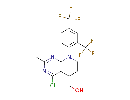[8-(2,4-bis-trifluoromethyl-phenyl)-4-chloro-2-methyl-5,6,7,8-tetrahydro-pyrido[2,3-<i>d</i>]pyrimidin-5-yl]-methanol