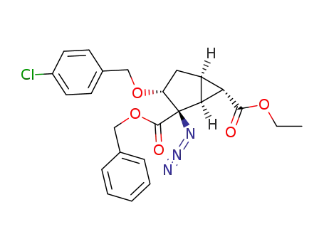 (1S,2R,3R,5R,6S)-2-Azido-3-(4-chloro-benzyloxy)-bicyclo[3.1.0]hexane-2,6-dicarboxylic acid 2-benzyl ester 6-ethyl ester