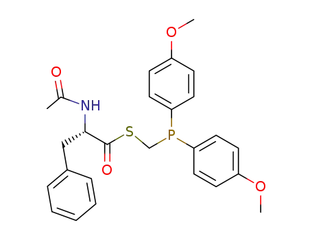 2-acetylamino-3-phenyl-thiopropionic acid <i>S</i>-{[bis-(4-methoxy-phenyl)-phosphanyl]-methyl} ester