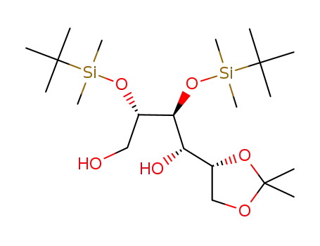 Molecular Structure of 117781-08-5 (2,3-bis-(O-tert-butyldimethylsilyl)-5,6-O-isopropylidene-D-galactitol)