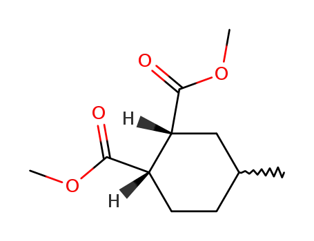 Molecular Structure of 19491-57-7 (dimethyl (1R*,2S*,5R*)-5-methyl-cyclohexane-1,2-dicarboxylate)