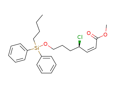 (Z)-(R)-7-(Butyl-diphenyl-silanyloxy)-4-chloro-hept-2-enoic acid methyl ester
